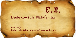 Bedekovich Mihály névjegykártya